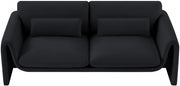 Sloan 86" Velvet Upholstered Sofa in Black - 199Black-S
