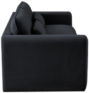 Sloan 86" Velvet Upholstered Sofa in Black - 199Black-S