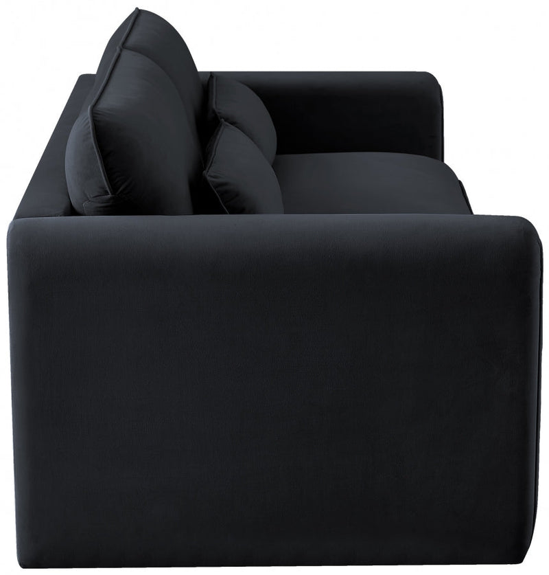 Sloan 86" Velvet Upholstered Sofa in Black - 199Black-S