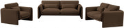 Sloan 86" Velvet Upholstered Sofa in Brown - 199Brown-S