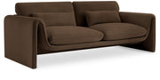 Sloan 86" Velvet Upholstered Sofa in Brown - 199Brown-S