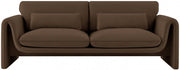 Sloan 86" Velvet Upholstered Sofa in Brown - 199Brown-S