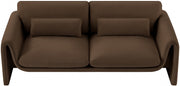 Sloan 86" Velvet Upholstered Sofa in Brown - 199Brown-S