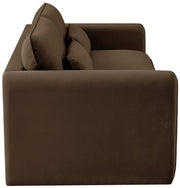 Sloan 86" Velvet Upholstered Sofa in Brown - 199Brown-S