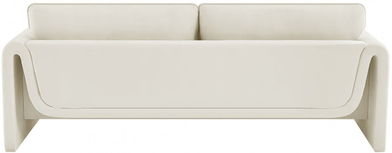 Sloan 86" Velvet Upholstered Sofa in Cream - 199Cream-S