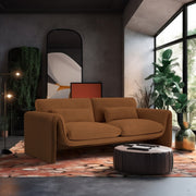 Sloan 86" Velvet Upholstered Sofa in Saddle - 199Saddle-S