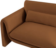 Sloan 86" Velvet Upholstered Sofa in Saddle - 199Saddle-S