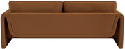 Sloan 86" Velvet Upholstered Sofa in Saddle - 199Saddle-S