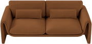 Sloan 86" Velvet Upholstered Sofa in Saddle - 199Saddle-S