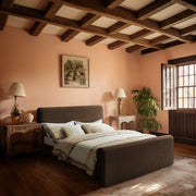 Sloan Velvet King Bed (3 Boxes) Brown - Gate FurnitureKing Bed