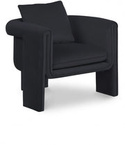 Sloan Velvet Upholstered Accent Chair in Black - 424Black