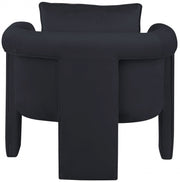 Sloan Velvet Upholstered Accent Chair in Black - 424Black