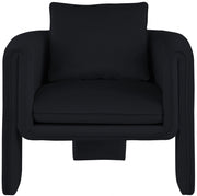 Sloan Velvet Upholstered Accent Chair in Black - 424Black