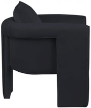 Sloan Velvet Upholstered Accent Chair in Black - 424Black