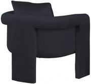 Sloan Velvet Upholstered Accent Chair in Black - 424Black