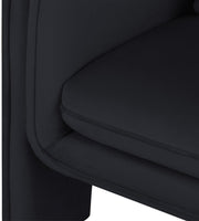 Sloan Velvet Upholstered Accent Chair in Black - 424Black