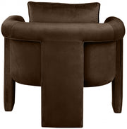 Sloan Velvet Upholstered Accent Chair in Brown - 424Brown