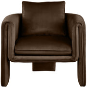 Sloan Velvet Upholstered Accent Chair in Brown - 424Brown