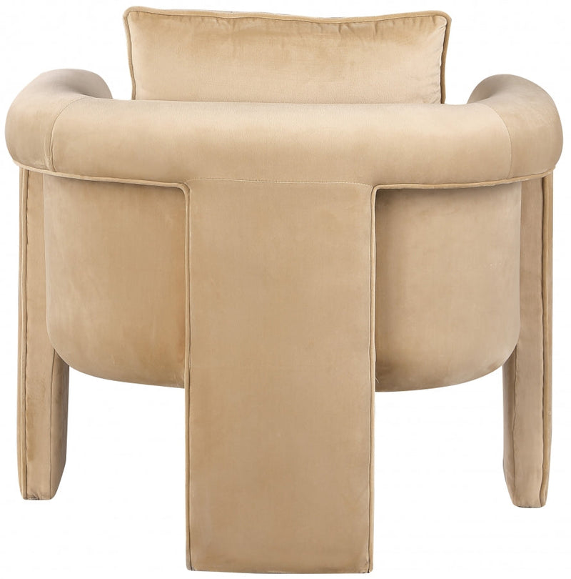 Sloan Velvet Upholstered Accent Chair in Camel - 424Camel