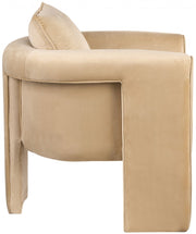 Sloan Velvet Upholstered Accent Chair in Camel - 424Camel