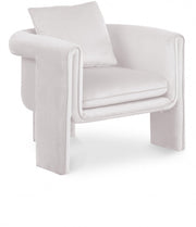 Sloan Velvet Upholstered Accent Chair in Cream - 424Cream