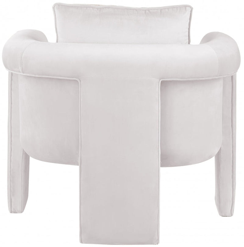 Sloan Velvet Upholstered Accent Chair in Cream - 424Cream