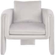 Sloan Velvet Upholstered Accent Chair in Cream - 424Cream