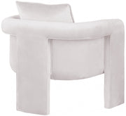 Sloan Velvet Upholstered Accent Chair in Cream - 424Cream