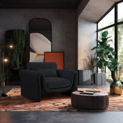 Sloan Velvet Upholstered Chair in Black - 199Black-C