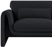 Sloan Velvet Upholstered Chair in Black - 199Black-C
