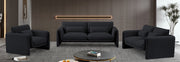 Sloan Velvet Upholstered Chair in Black - 199Black-C