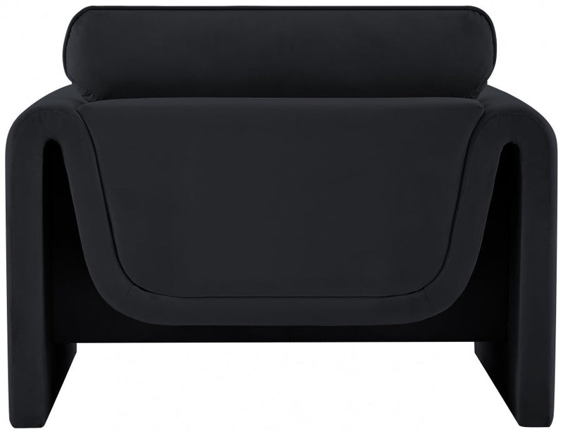 Sloan Velvet Upholstered Chair in Black - 199Black-C