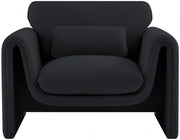 Sloan Velvet Upholstered Chair in Black - 199Black-C