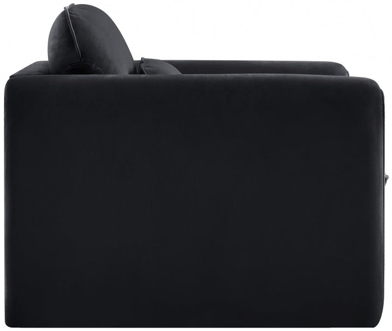 Sloan Velvet Upholstered Chair in Black - 199Black-C