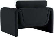 Sloan Velvet Upholstered Chair in Black - 199Black-C