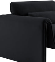 Sloan Velvet Upholstered Chair in Black - 199Black-C