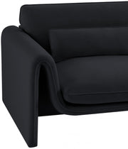 Sloan Velvet Upholstered Chair in Black - 199Black-C