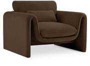 Sloan Velvet Upholstered Chair in Brown - 199Brown-C