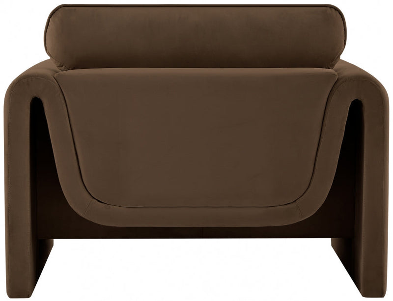 Sloan Velvet Upholstered Chair in Brown - 199Brown-C
