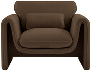 Sloan Velvet Upholstered Chair in Brown - 199Brown-C