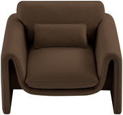Sloan Velvet Upholstered Chair in Brown - 199Brown-C