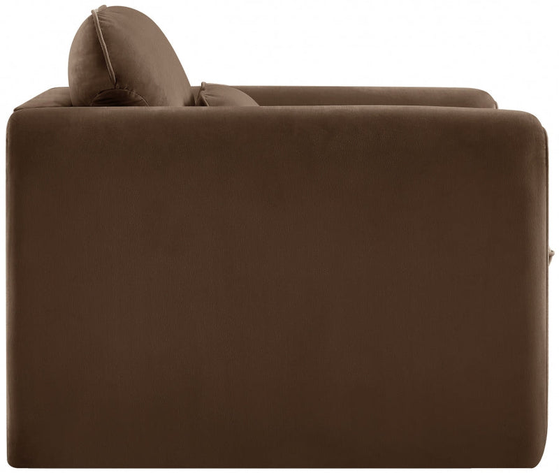 Sloan Velvet Upholstered Chair in Brown - 199Brown-C