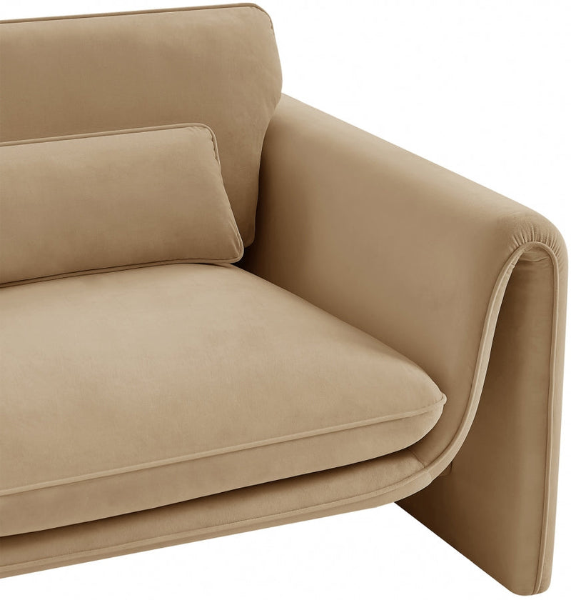 Sloan Velvet Upholstered Chair in Camel - 199Camel-C