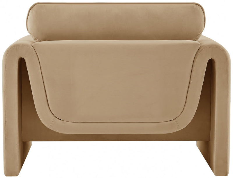 Sloan Velvet Upholstered Chair in Camel - 199Camel-C