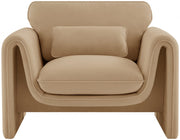Sloan Velvet Upholstered Chair in Camel - 199Camel-C