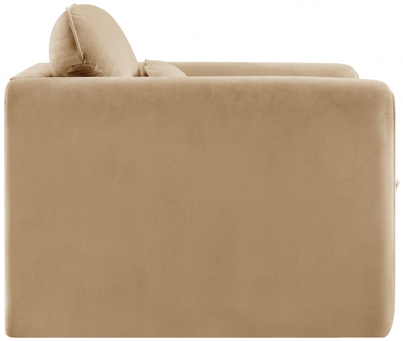 Sloan Velvet Upholstered Chair in Camel - 199Camel-C