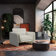 Sloan Velvet Upholstered Chair in Cream - 199Cream-C