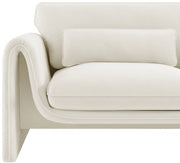 Sloan Velvet Upholstered Chair in Cream - 199Cream-C