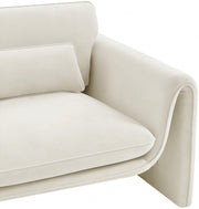 Sloan Velvet Upholstered Chair in Cream - 199Cream-C