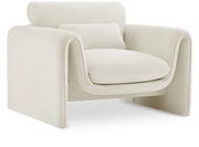 Sloan Velvet Upholstered Chair in Cream - 199Cream-C